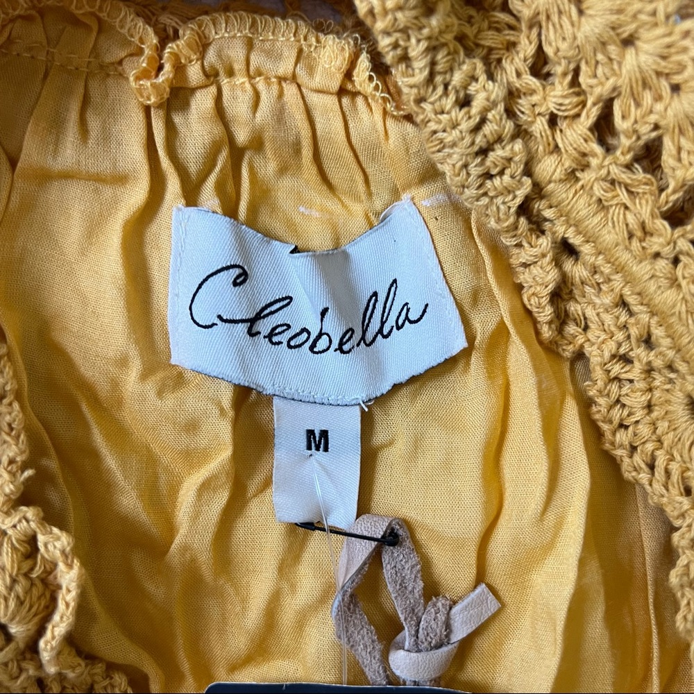 Yellow Boho Crop Top
